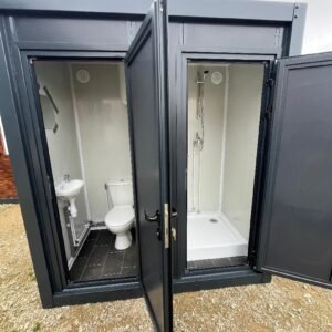 CONTENEUR SANITAIRE WC + DOUCHE CONNECTABLE GRIS